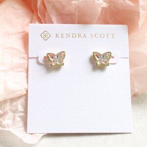 Kendra Scott Lillia Butterfly Dichroic Glass Stud Earrings